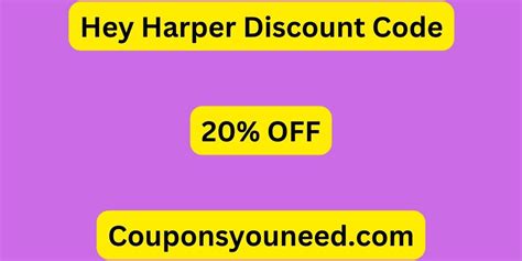 hey harper discount code